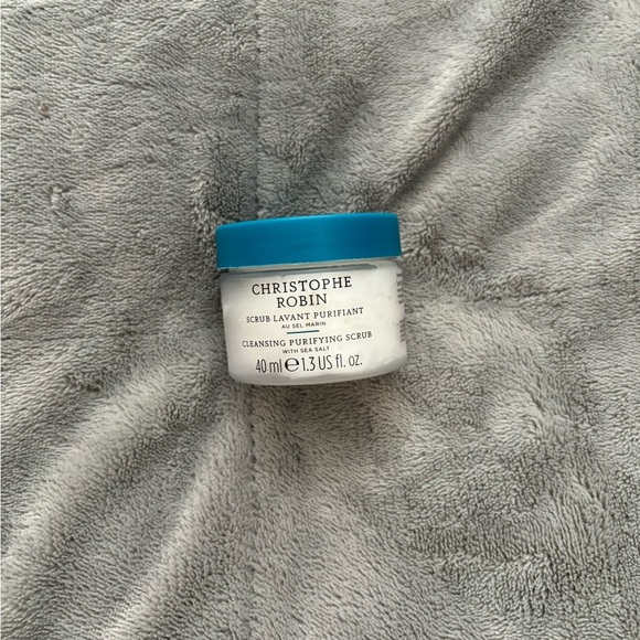 Cleansing Purifying Scrub with Sea Salt - Blue and White - Picture 1 of 2
